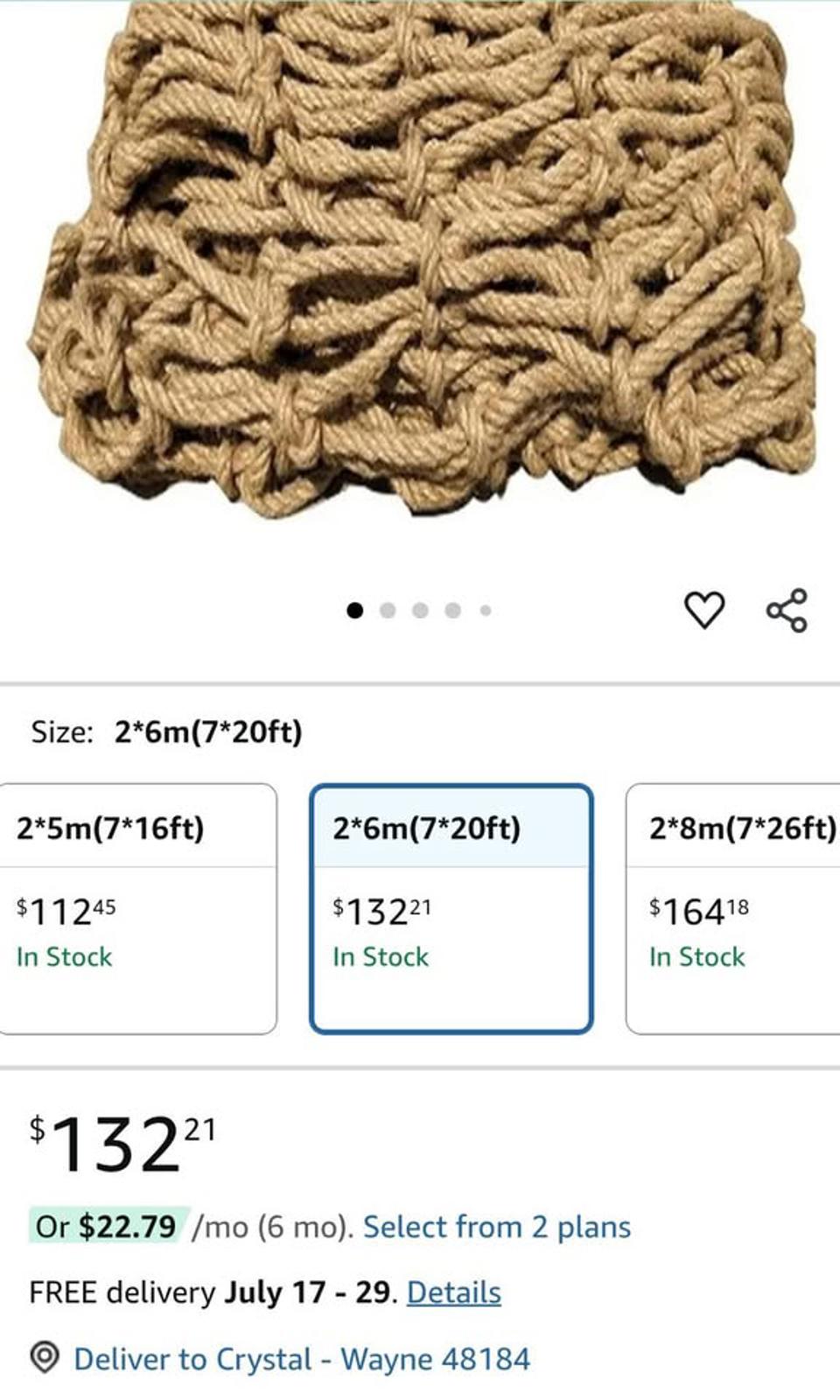 Children Climbing Playground Rope Net Heavy Duty Hemp Rope Cargo Net Outdoor Kid