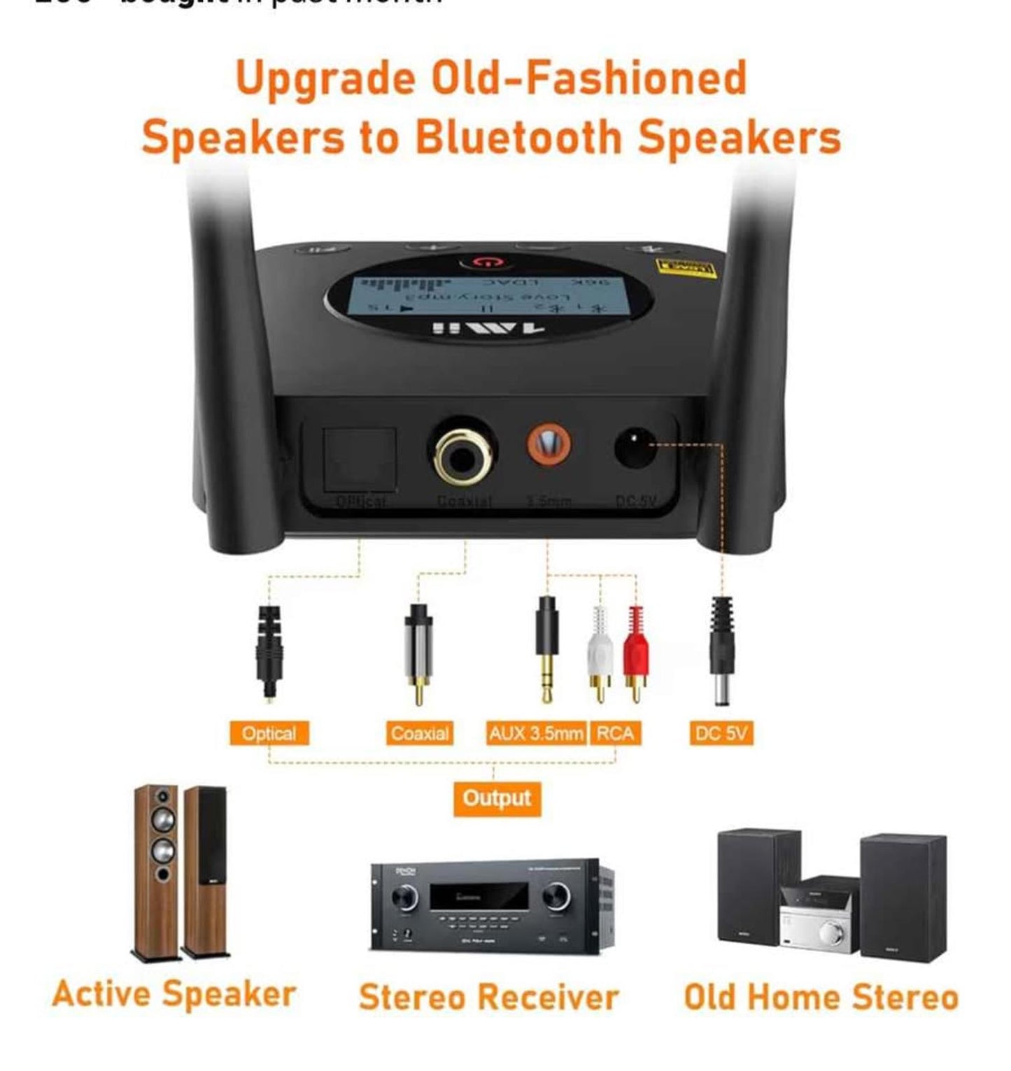 1Mii B06Pro+ Hi-Fi Bluetooth 5.3 Audio Receiver, LDAC Hi-Res Wireless Audio Adapter for Home Stereo