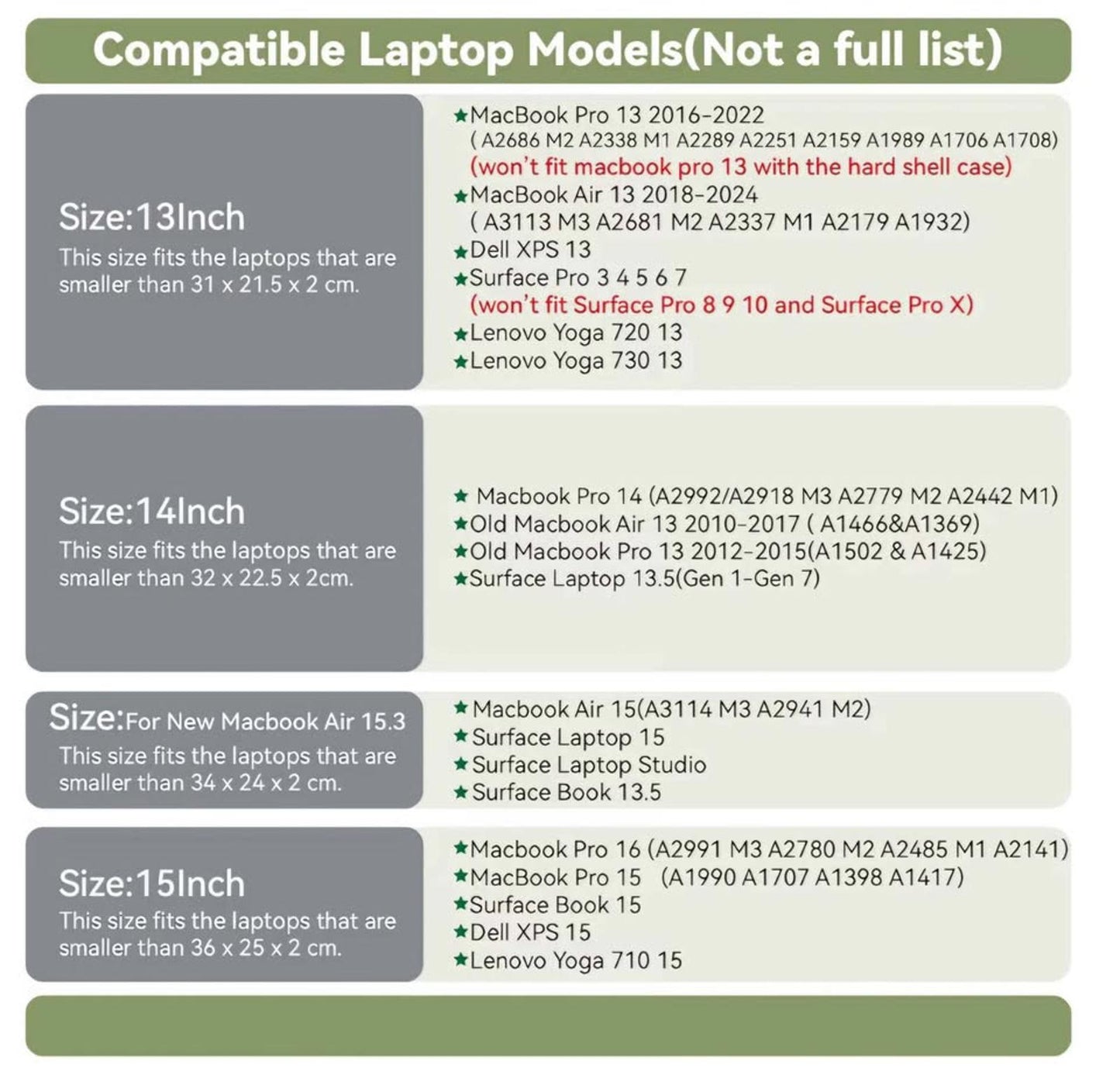 Leather Laptop Sleeve Compatible with New 14 inch MacBook Pro A2442,Old MacBook Air 13 A1466 A1369,