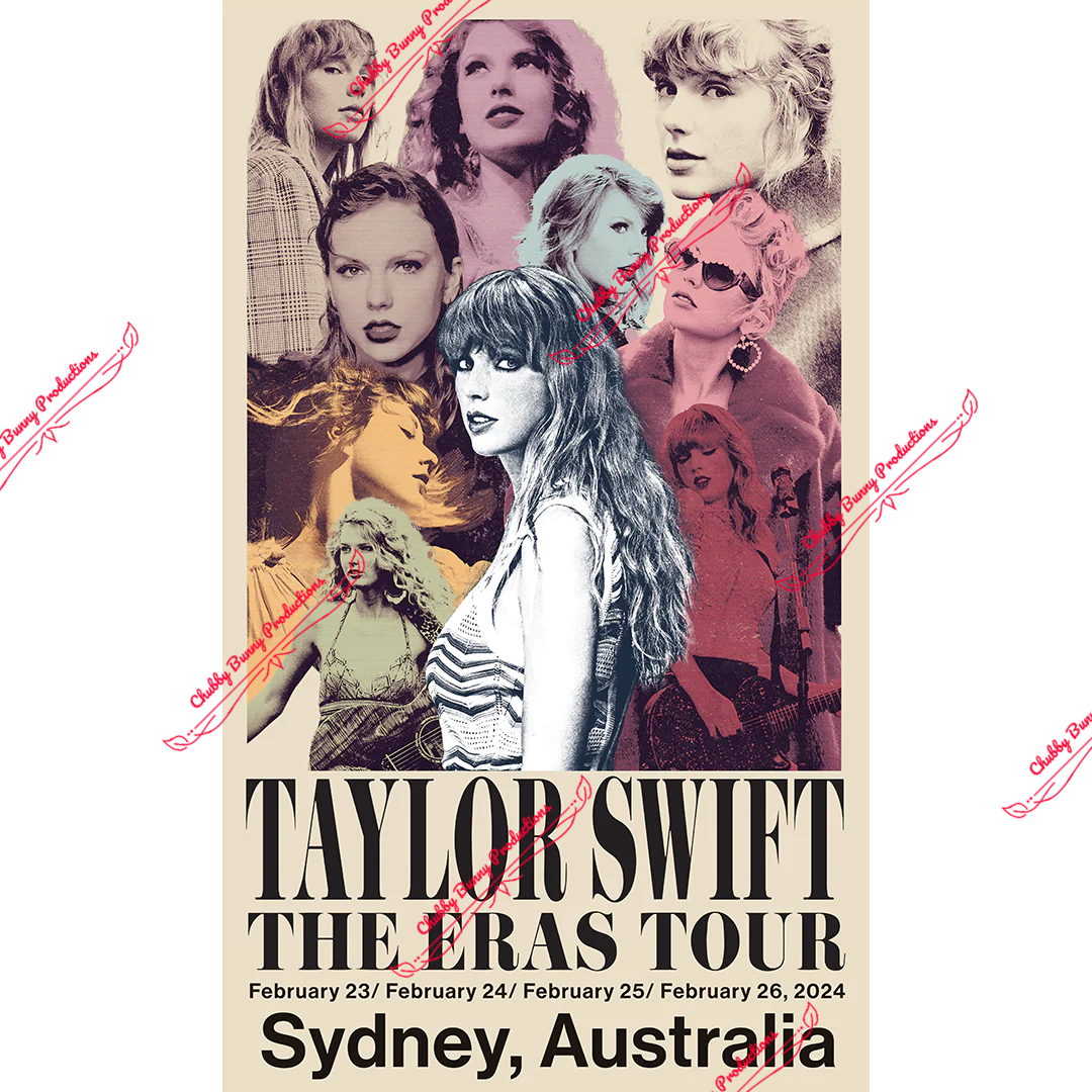 TS Sydney, Australia Eras Tour Poster Dupe 13x19
