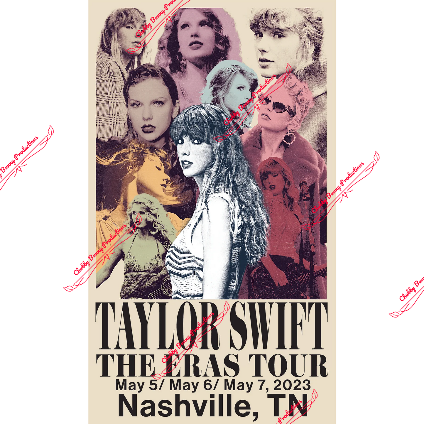 TS Eras Tour Nashville, TN Poster Dupe 13x19