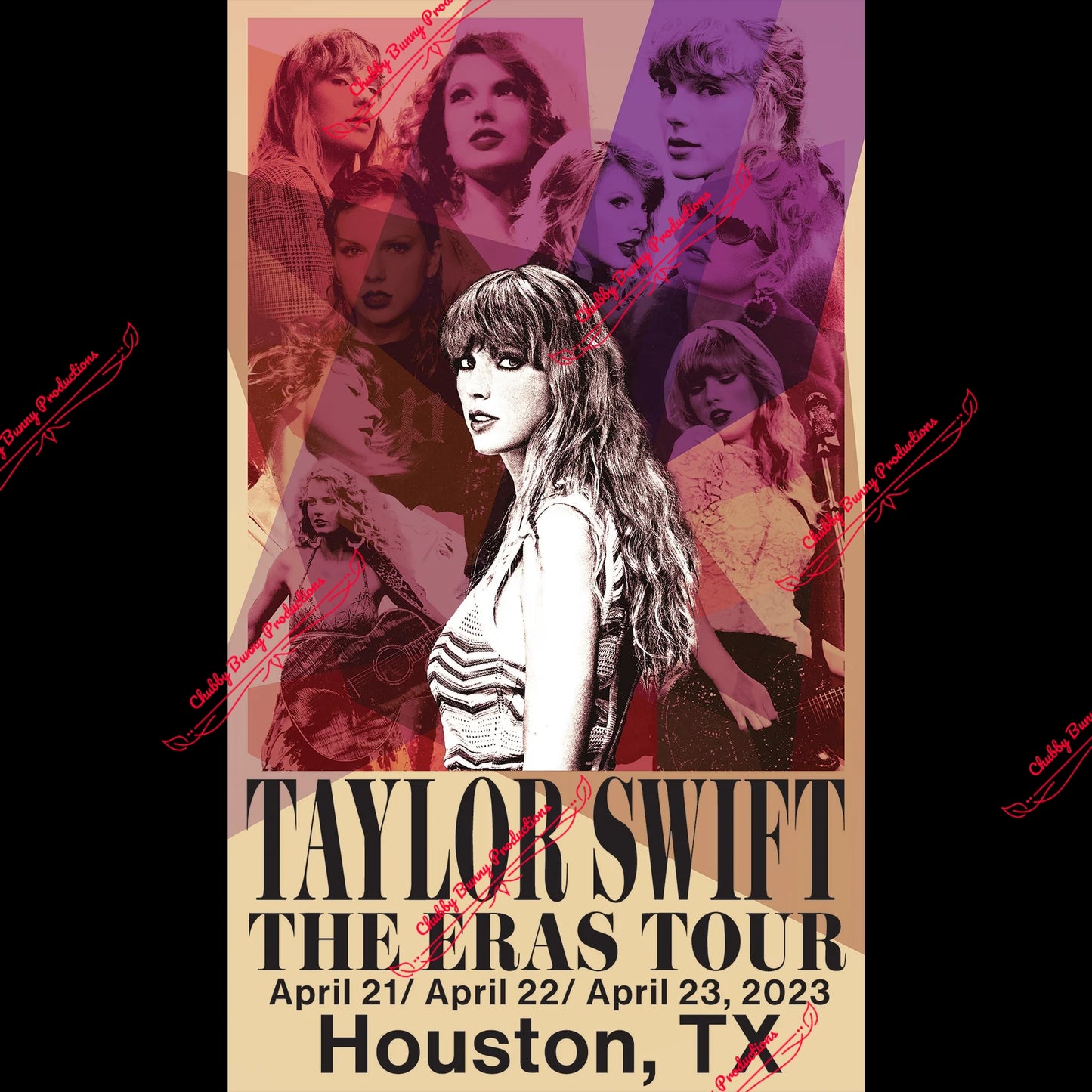 TS Houston, TX Eras Tour Poster Dupe 13x19