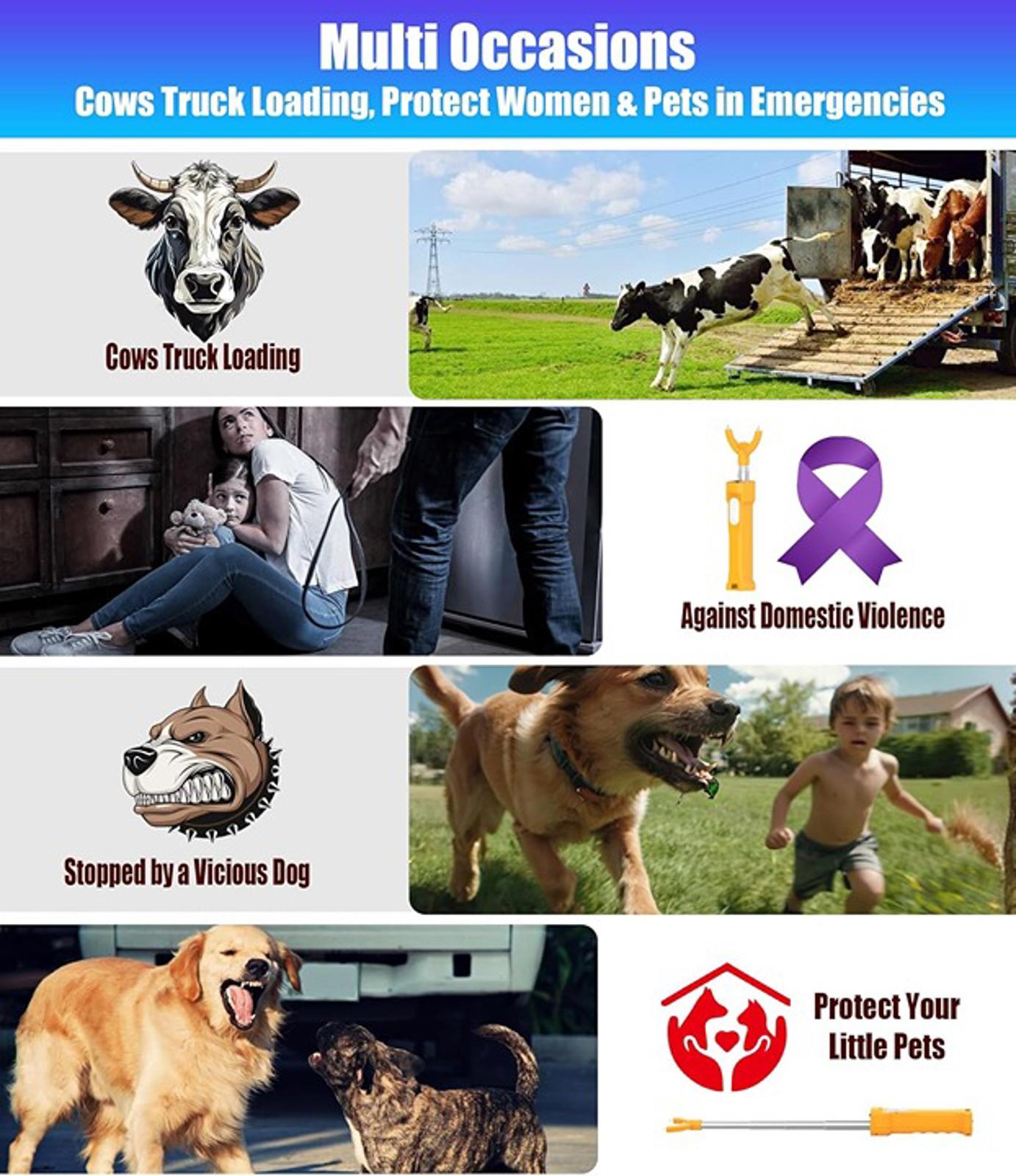 Cattle Prod Livestock Rechargeable Led Light, Waterproof Electric Livestock Prod