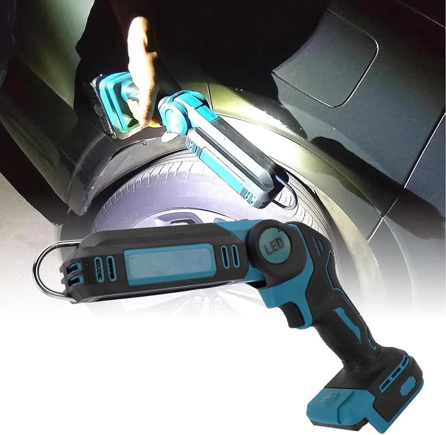Cordless LED Work Light, 500lm 1000lm Rotatable Lamp for Outdoor Construction,