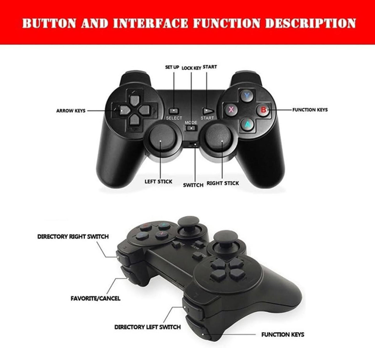 New Portable Game Stick Console & Wireless Controllers Game Stick Lite 4K,Retro