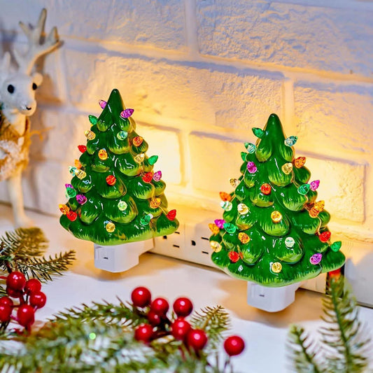 Ceramic Christmas Tree Night Light
