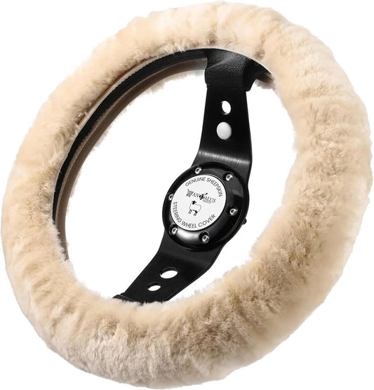 Luxury Fluffy Car Steering Wheel Covers – Genuine Merino Sheepskin