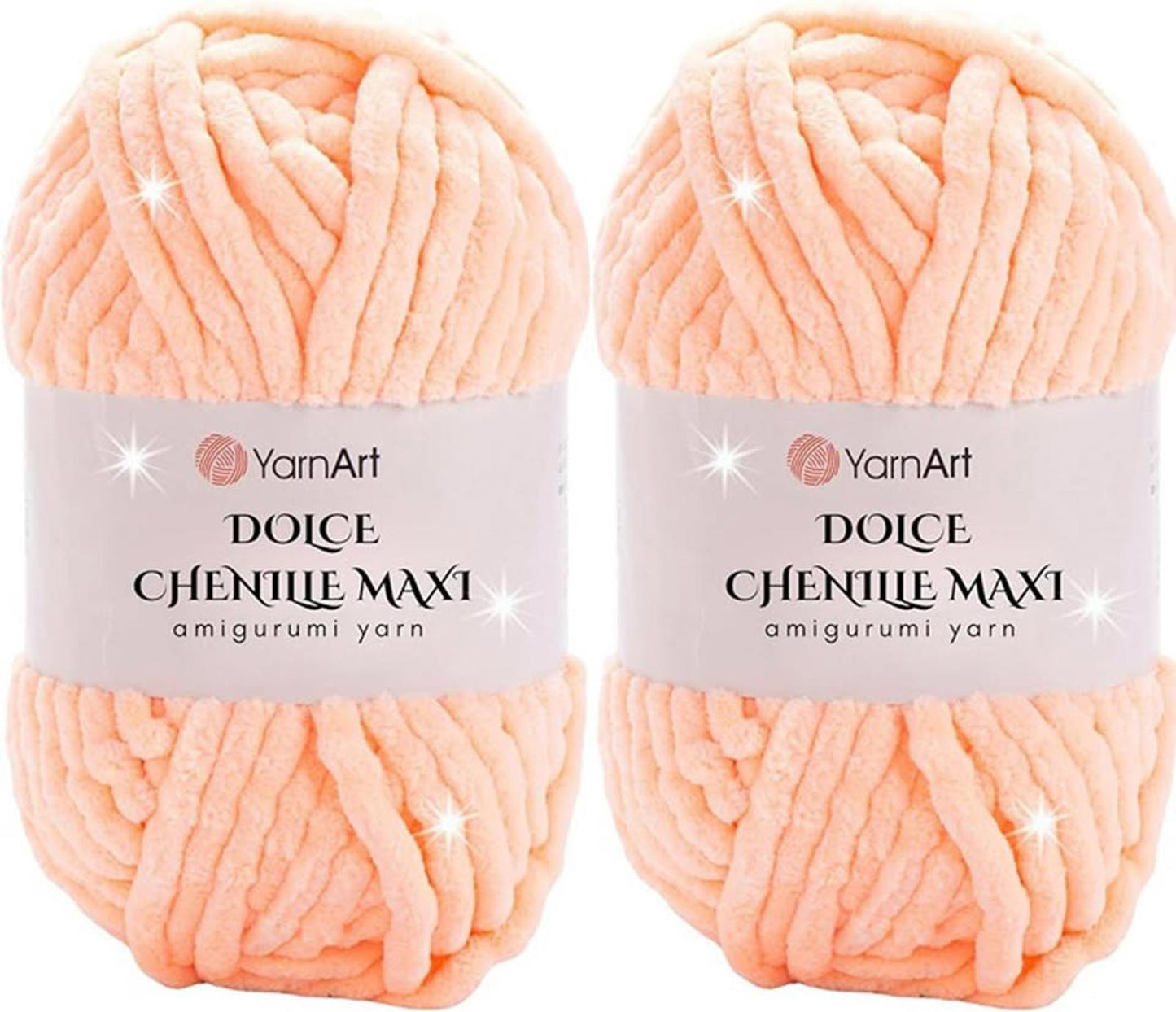 2 Skein Yarn Art Dolce Maxi, Premium Velvet Yarn, Super Soft Bulky 6 Fluffy Bulk