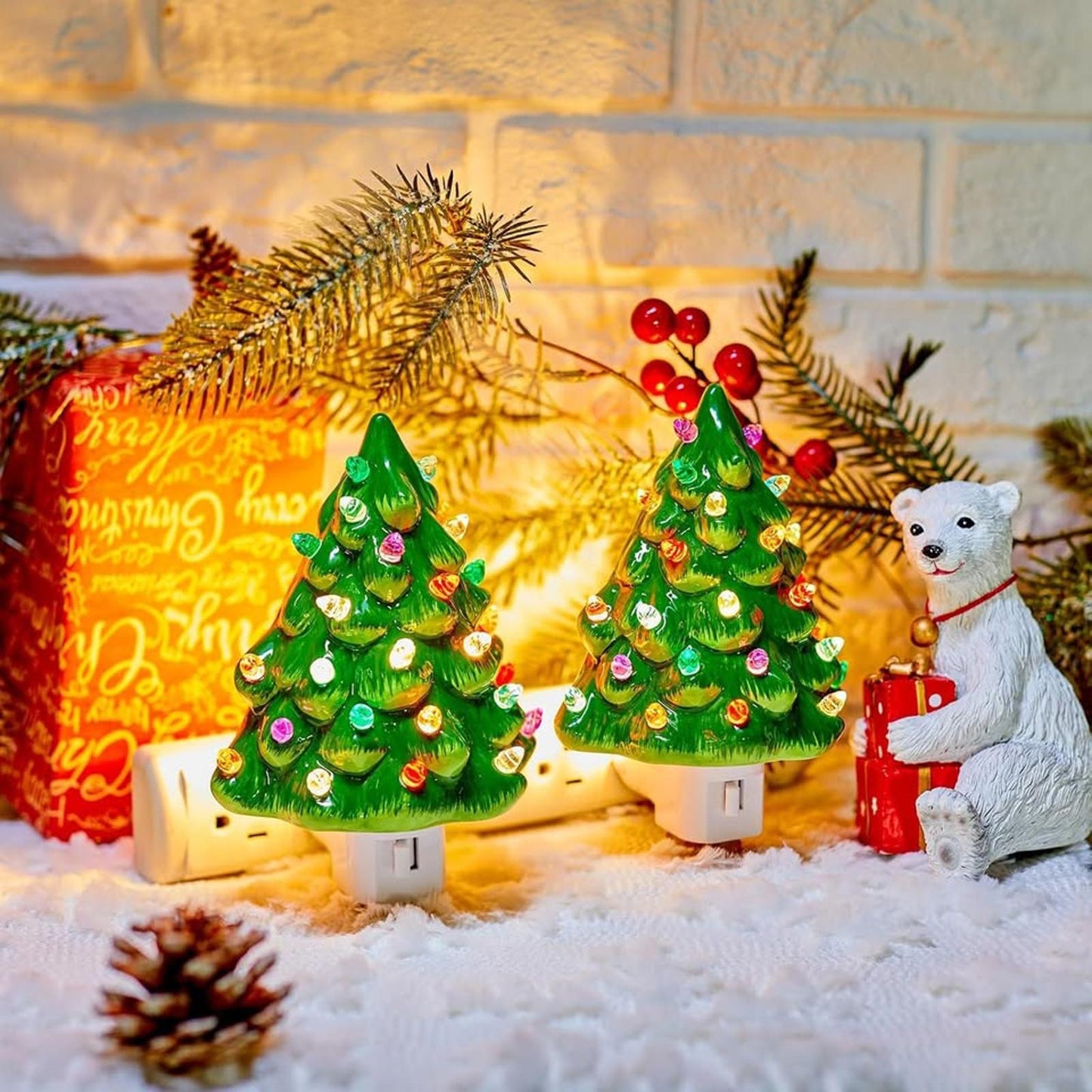 Ceramic Christmas Tree Night Light