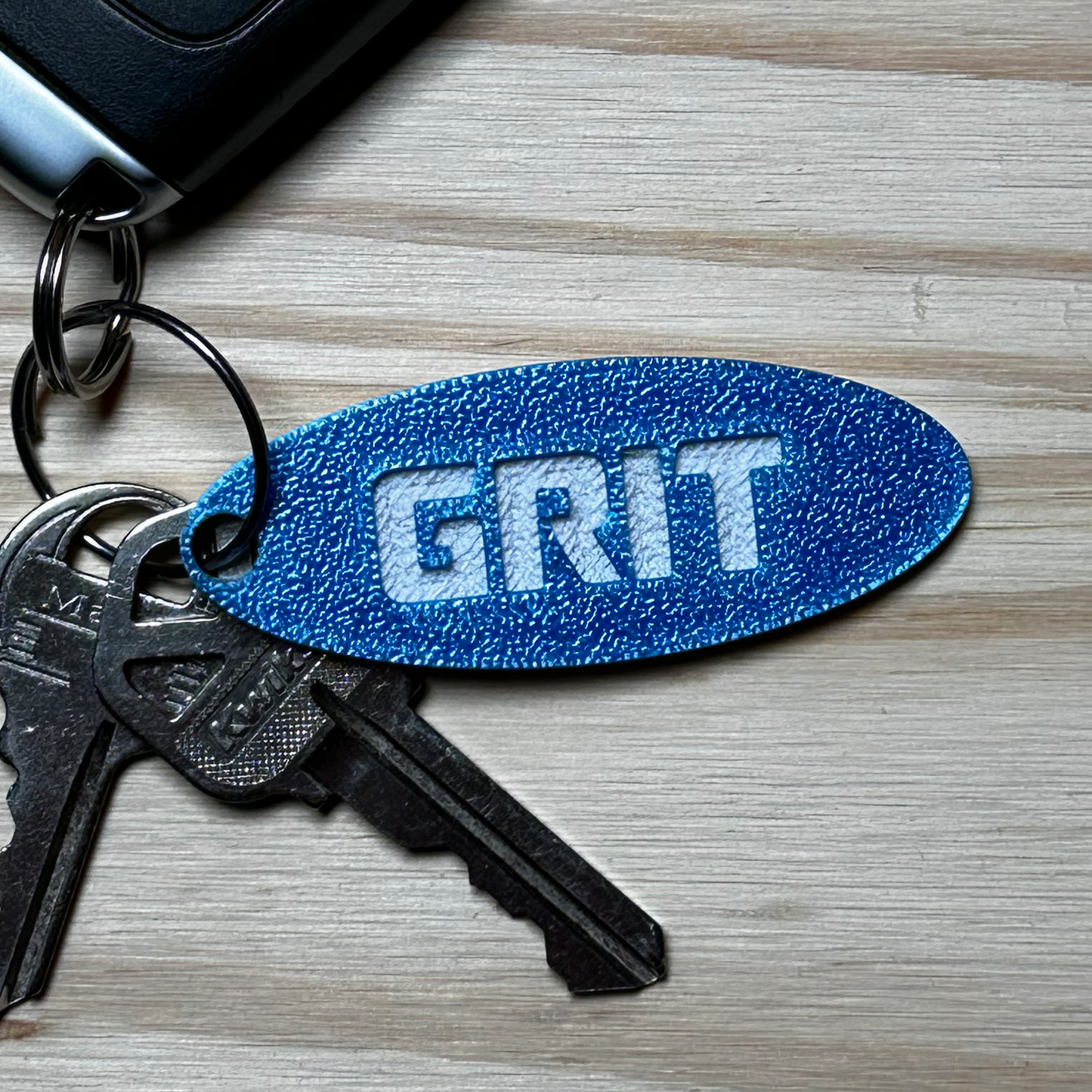 Detroit Lions GRIT Keytag/Keychain, Blue and White, Limited Edition