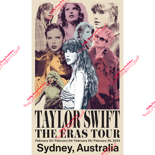 TS Sydney, Australia Eras Tour Poster Dupe 13x19