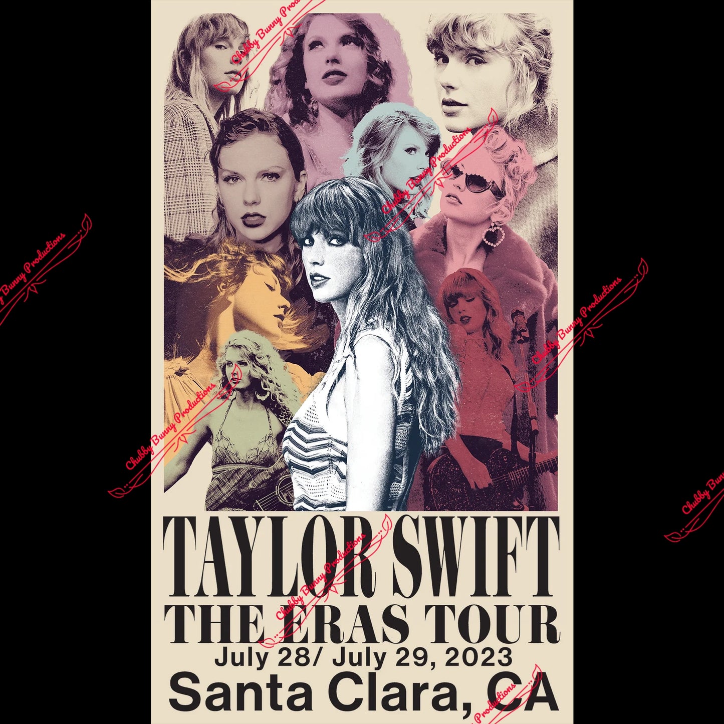 TS Santa Clara, CA Eras Tour Poster Dupe