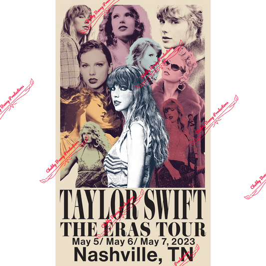 TS Eras Tour Nashville, TN Poster Dupe 13x19