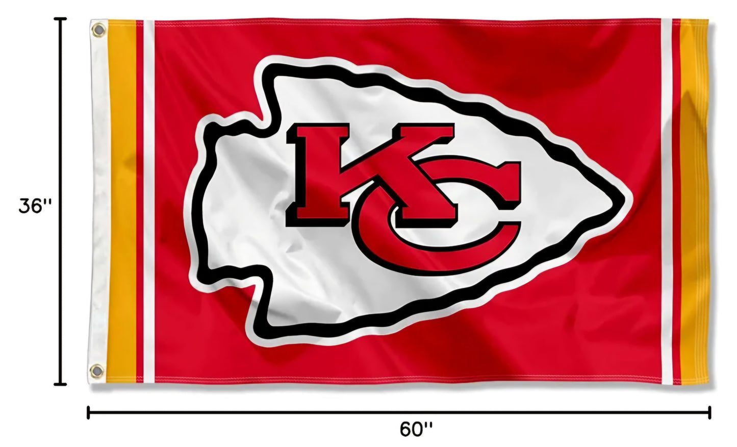 WinCraft Kansas City Chiefs KC Large 3x5 Flag