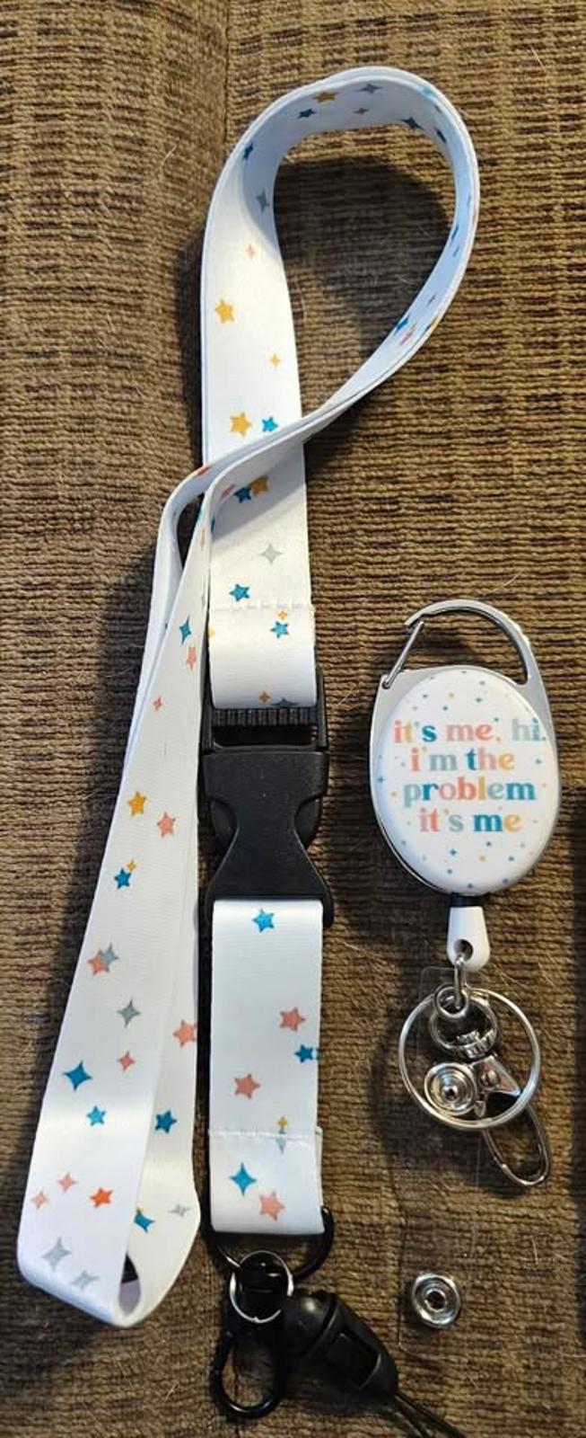 ID Badge Holder with Breakaway Lanyard &Heavy Duty Retractable Reel-360°Rotating