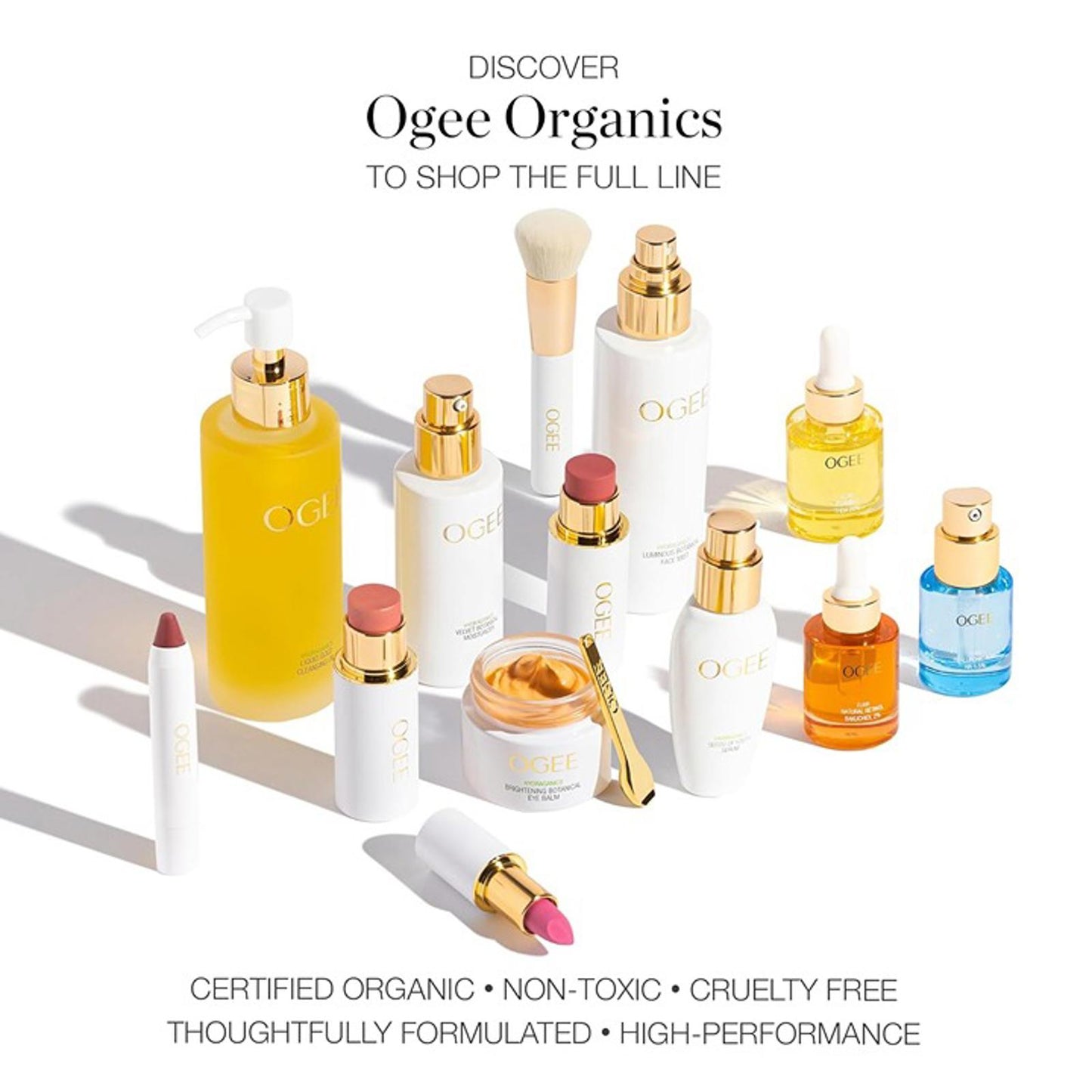 Ogee Face Stick Trio - Golden Contour Stick Makeup Collection - Certified Organi