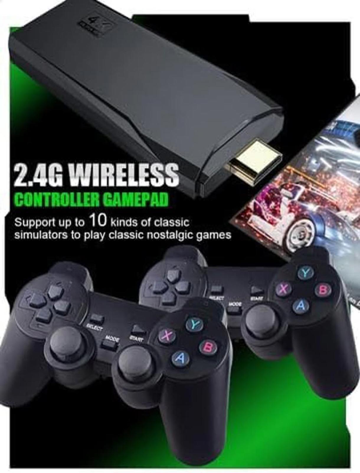 New Portable Game Stick Console & Wireless Controllers Game Stick Lite 4K,Retro