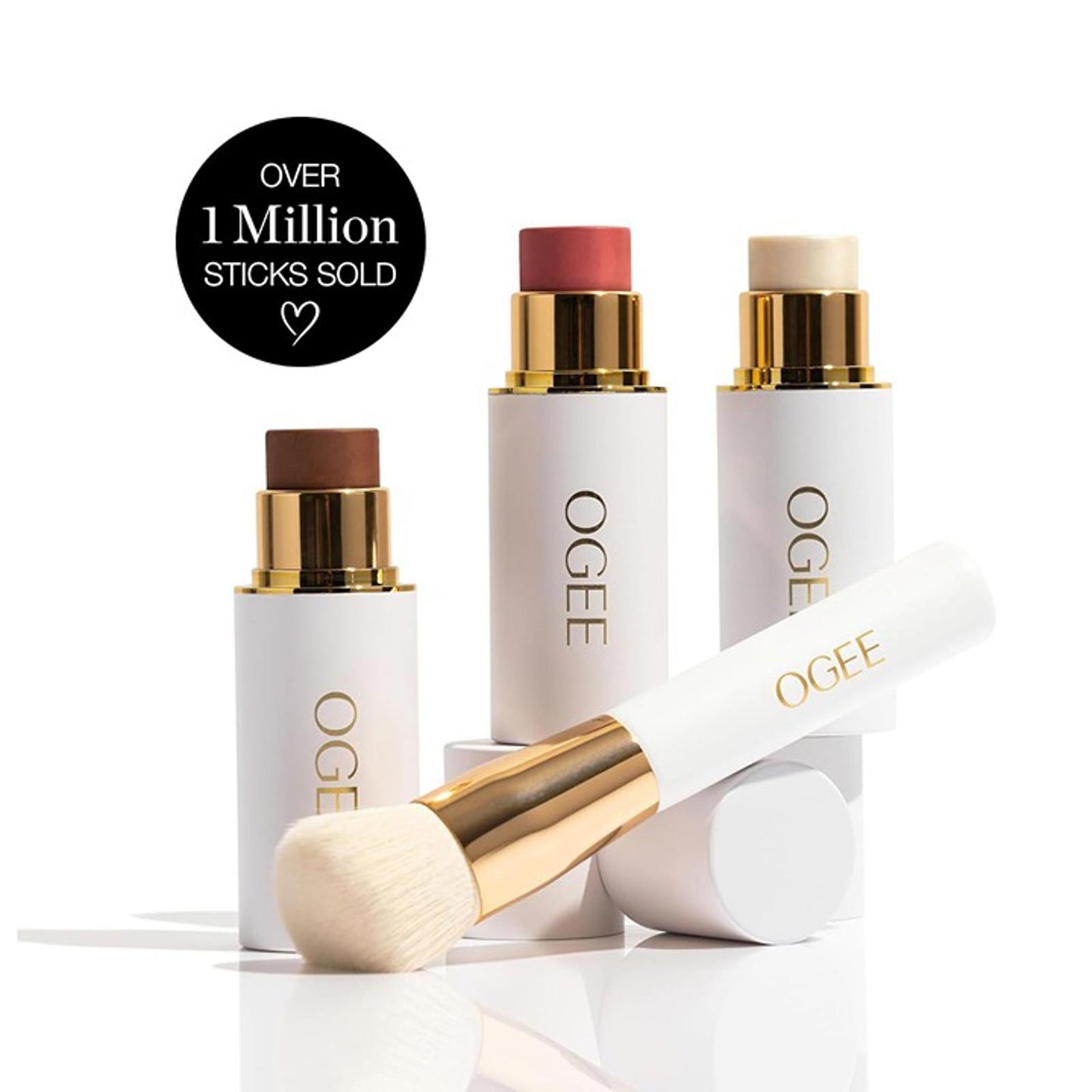 Ogee Face Stick Trio - Golden Contour Stick Makeup Collection - Certified Organi