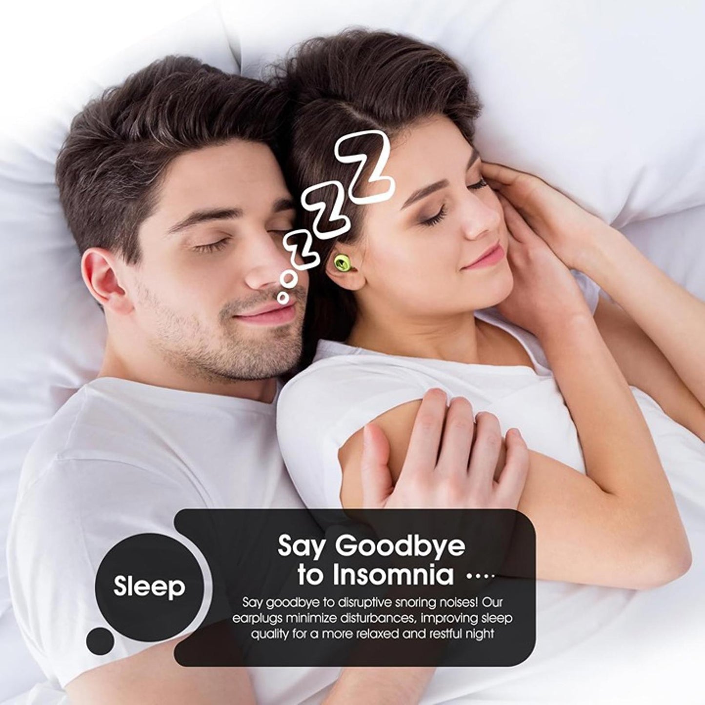 Ear Plugs for Sleeping Noise Cancelling, Soft Ear Plugs for Sleeping, 45dB Reusa