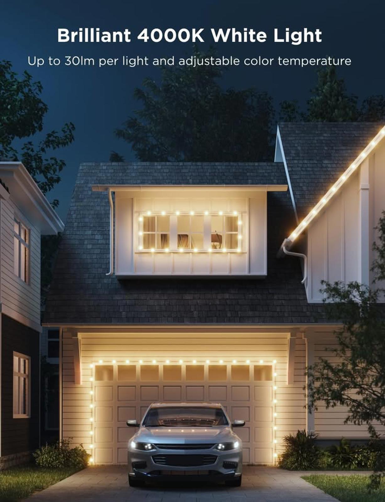Govee Outdoor Strip Lights, 45 RGBIC LED Lights 100FT Lights with 65 Scene Modes