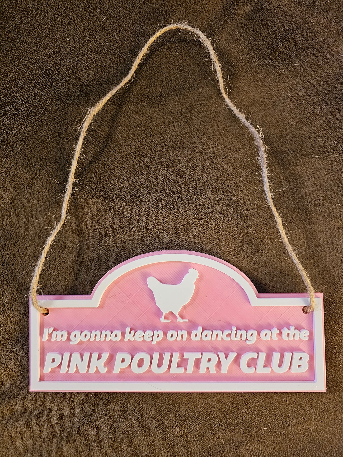 Pink Poultry Club Sign